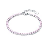 Bracciale Brand Donna Tennis colorato in Acciaio Zircone 14BR044P-M - 14BR044P-M
